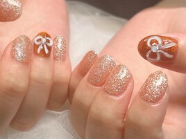 シンプルラメ★リボン★ぷっくり