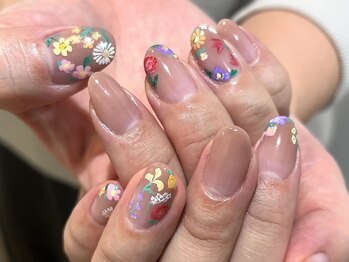 フラワーアートネイル