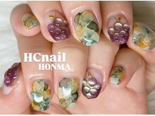 HCネイルの雰囲気（マグネット/ジェルネイル/持ち込み/エメナ／付け替えオフ無料）