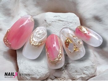 ネイリックス 栄ガスビル(NAILX)の写真/ワンカラー/ラメグラ等シンプルで日常になじむオトナ可愛さ♪毎日つけたくなるネイルを通いやすい価格で◆