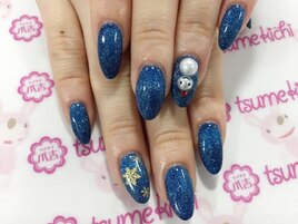 和み♪雪だるまさんネイル♪