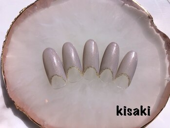 キサキ(Kisaki)/逆フレンチネイル