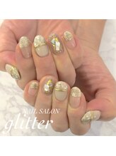 ネイルサロン グリッター(NAIL SALON glitter)/大人ニュアンスネイル
