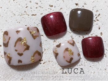 ネイルアトリエルカ(nail atelier LUCA)/W-393 大人可愛いヒョウ柄ネイル