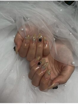 メラク 大阪難波(merak)/リボンネイル/ネイルデザイン