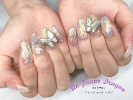 【自爪ネイル】キラキラネイル