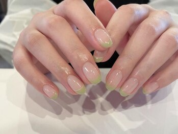アイネイルズ 梅田店(I nails)/グリーンフレンチライン