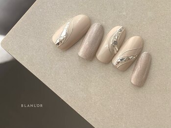 ブランロール 中目黒店(Blanl'or)/シンプルラメニュアンスネイル