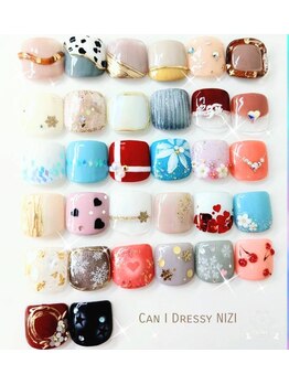 キャンアイドレッシー ニジ(Can I Dressy NIZI)/フット．親指1本アート