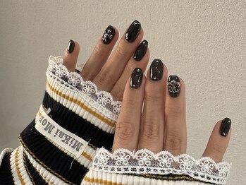 ペペ バイ オカバ 平野店(PEPE by okaba)/ブラックネイル／クロスネイル