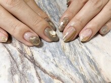 モグネイル(Mogunail)/秋　大人ニュアンスネイル