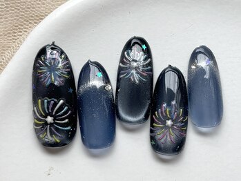 花火ネイル/8000円