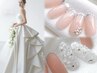 【ブライダルネイル】花嫁様のドレスに合わせ施術*EGFパックプレゼント