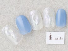 アイネイルズ 三宮店(I nails)/クリアブルー￥6000