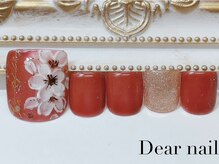ディア ネイル(Dear nail)/フットフラワー×テラコッタ