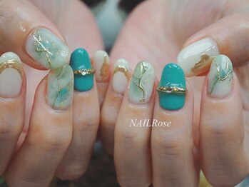 ネイルローズ(NAIL Rose)/天然石風初回オフ込¥7990