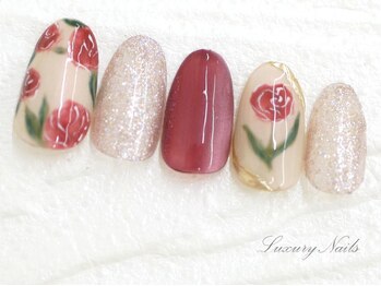 ラグジュアリーネイルズ オオミヤ(Luxury Nails Omiya)/大人*ローズネイル