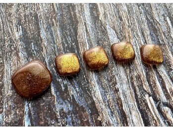 【フット】琥珀ネイル¥8,000