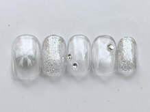 ジェミーネイル イケブクロ(Jemiy nail ikebukuro)/シンプルリボン￥6000