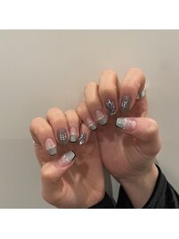silver × shear black