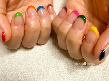 ジュエ ネイルスタジオ(jouer nailstudio.)/colorful french