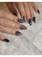 レッシュネイル サロンアンドスクール(RECH NAIL salon&school)/ブラックでまとめてカッコよく☆