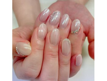 ホワイトミラーネイル