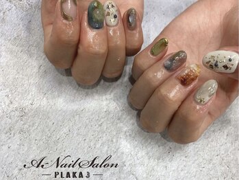 エーネイルサロン プラーカ本店(A-Nail Salon)/　お洒落ニュアンス