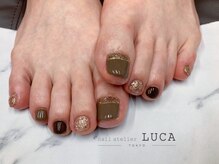 ネイルアトリエルカ(nail atelier LUCA)/W-799 大人上品ブラウンフット