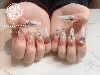 ネイルスタジオ アンビエント 表町店(Nail Studio ambient)の写真/自爪が折れてしまった方もお任せ♪爪の形を整えて理想の指先に◎イベントで華やかにしたい方にも♪