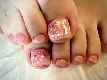 アミュリー ネイル アトリエ(Amury nail atelier)/桜 ピンクシアーヌーディー