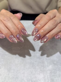 コウメ(KOUME)/マグネット×蝶々ネイル