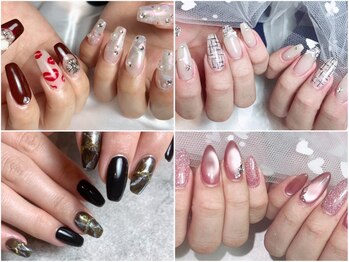 エムズネイル 福井店の写真/長さ出し/亀裂補強１本～10本長さだしOK◎長さも形もお好みに！パーツや季節限定★定額デザインも◎