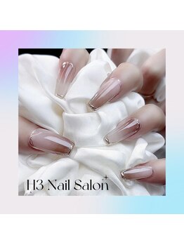 エイチスリー(H3)/ベージュ系色のニュアンスネイル