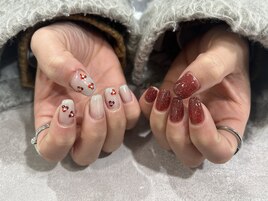 フラッシュ・ホロちぐはぐネイル