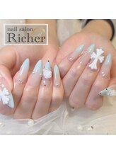 エスフィーネイルサロン リシェル(Esfy nailsalon Richer)/チップ長さだし　クロスネイル