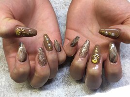 【ジェルネイル】ブラウン