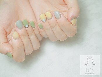 オトナネイル(otona nail)/くすみパステルフラッシュネイル