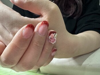ネイル スパ ココプラス(Nail spa Cocoplus)/フラッシュフレンチ推し活ネイル