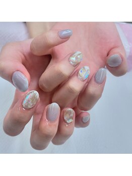 東海最大級ネイルサロン by レディスペネイル 名駅店/水色可愛い定額ネイル！