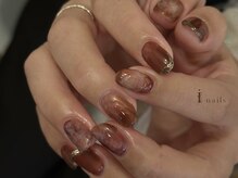 アイネイルズ 吉祥寺店(I nails)/ボルドーちゅるんオーロラネイル
