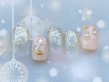 ココロ 新橋(kokoro)/クリスマスネイル★ちょこっと