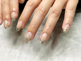 ガラスフレンチネイル