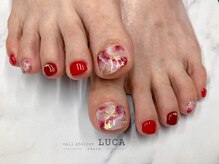 ネイルアトリエルカ(nail atelier LUCA)/W-802 大人上品ボルドー大理石