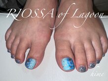 リオッサ オブ ラグーン(RIOSSA of Lagoon)/縦グラデーション×水面ネイル