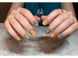 お手持ちアクセサリー寄せネイル