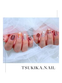 秋冬ブラウンネイル