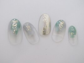 ☆塗りかけキラキラネイル☆