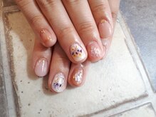 パステル(PASTEL)/押し花デザイン☆ショートネイル