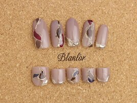 秋色大人ネイル